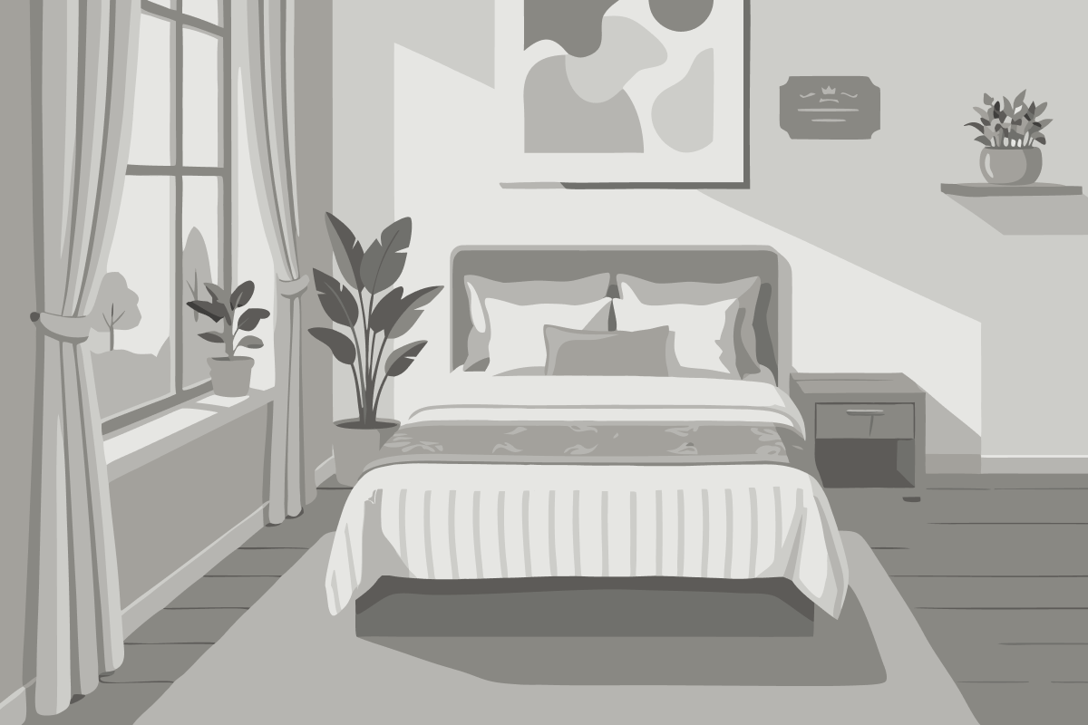 Zweibettzimmer mit eigenem Bad außerhalb des Zimmers